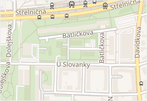 Batličkova v obci Praha - mapa ulice