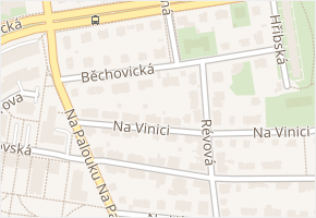 Běchovická v obci Praha - mapa ulice