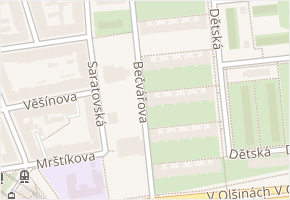 Bečvářova v obci Praha - mapa ulice