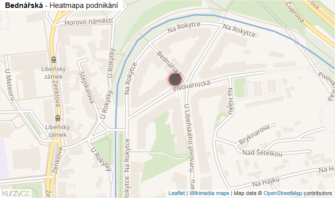 Mapa Bednářská - Firmy v ulici.