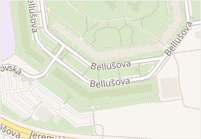 Bellušova v obci Praha - mapa ulice
