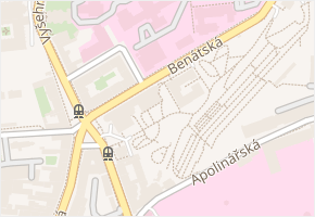 Benátská v obci Praha - mapa ulice
