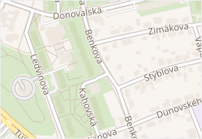 Benkova v obci Praha - mapa ulice
