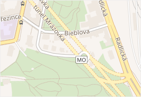 Bieblova v obci Praha - mapa ulice