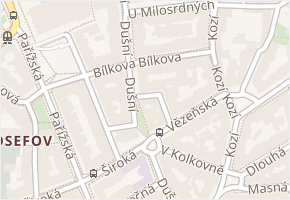 Bílkova v obci Praha - mapa ulice