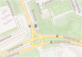 Bínova v obci Praha - mapa ulice