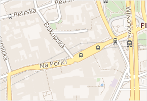 Biskupský dvůr v obci Praha - mapa ulice