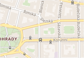 Blanická v obci Praha - mapa ulice