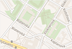 Blatenská v obci Praha - mapa ulice