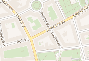 Blodkova v obci Praha - mapa ulice