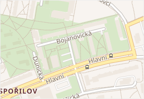 Bojanovická v obci Praha - mapa ulice