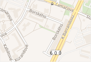 Borského v obci Praha - mapa ulice