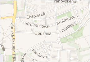 Boršovská v obci Praha - mapa ulice