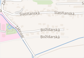 Božídarská v obci Praha - mapa ulice