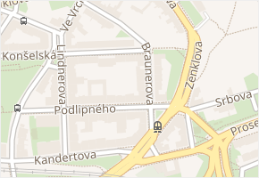 Braunerova v obci Praha - mapa ulice