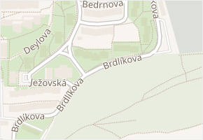 Brdlíkova v obci Praha - mapa ulice