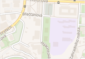 Břečťanová v obci Praha - mapa ulice