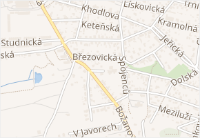 Březovická v obci Praha - mapa ulice