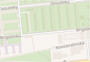 Brigádníků v obci Praha - mapa ulice