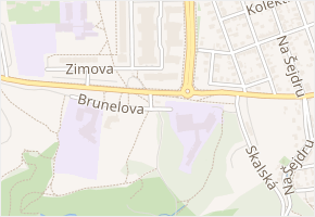 Brunelova v obci Praha - mapa ulice