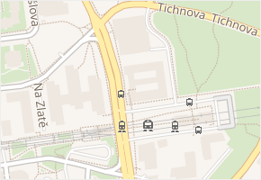 Bucharova v obci Praha - mapa ulice