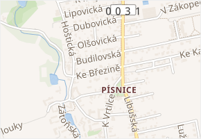 Budilovská v obci Praha - mapa ulice
