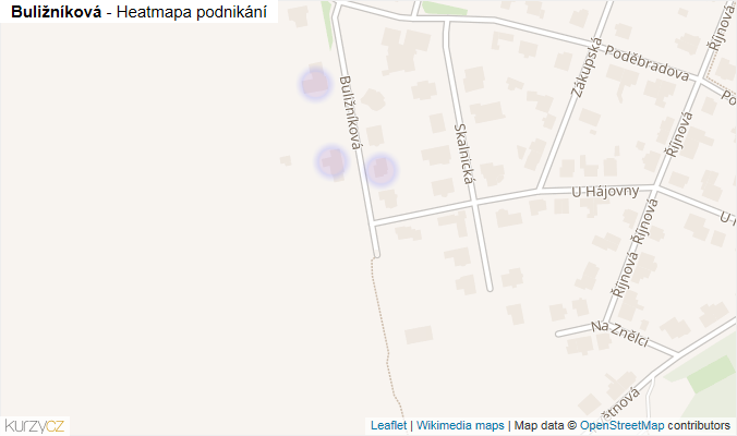 Mapa Buližníková - Firmy v ulici.