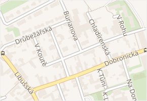 Burianova v obci Praha - mapa ulice