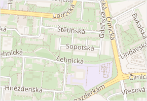 Bydhošťská v obci Praha - mapa ulice