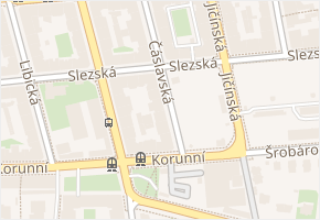 Čáslavská v obci Praha - mapa ulice