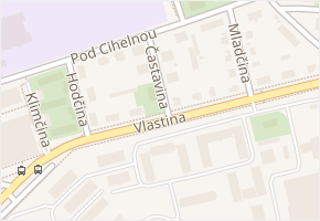 Častavina v obci Praha - mapa ulice