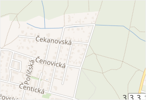 Čekanovská v obci Praha - mapa ulice