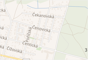 Čenovická v obci Praha - mapa ulice