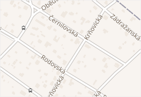 Černilovská v obci Praha - mapa ulice