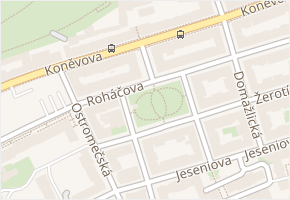 Černínova v obci Praha - mapa ulice