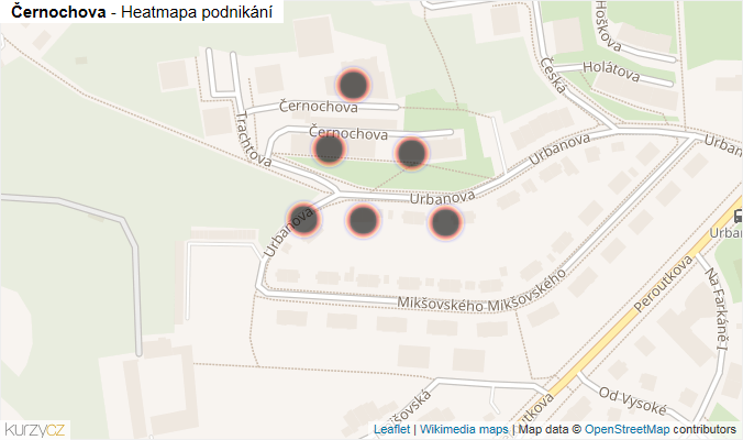 Mapa Černochova - Firmy v ulici.