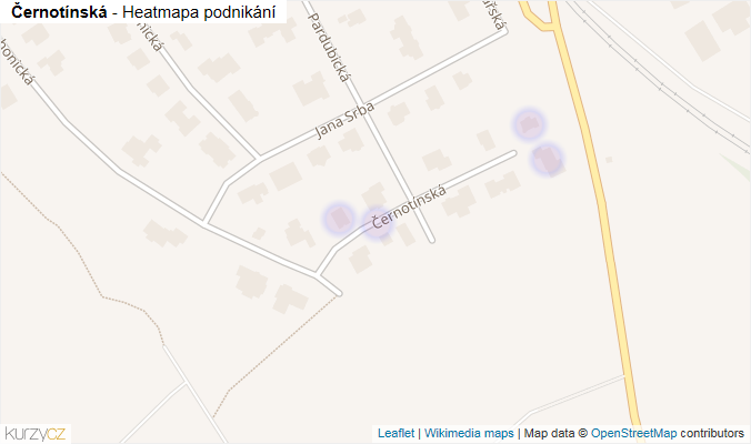Mapa Černotínská - Firmy v ulici.