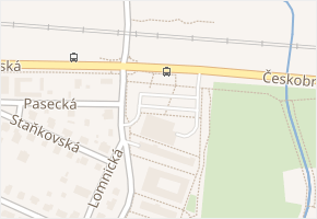Českobrodská v obci Praha - mapa ulice