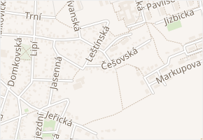 Češovská v obci Praha - mapa ulice