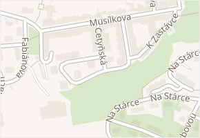 Cetyňská v obci Praha - mapa ulice