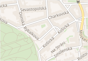 Charkovská v obci Praha - mapa ulice