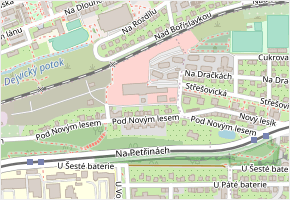 Chládkových v obci Praha - mapa ulice