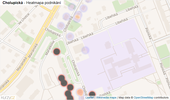 Mapa Cholupická - Firmy v ulici.