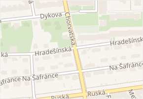 Chorvatská v obci Praha - mapa ulice