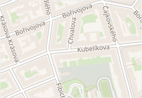 Chvalova v obci Praha - mapa ulice