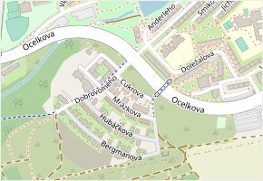 Cukrova v obci Praha - mapa ulice