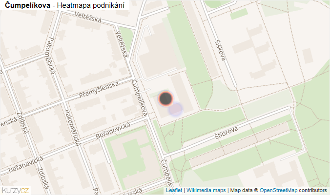 Mapa Čumpelíkova - Firmy v ulici.