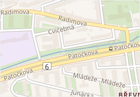 Cvičebná v obci Praha - mapa ulice