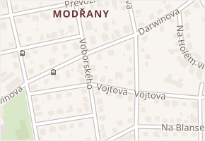 Darwinova v obci Praha - mapa ulice