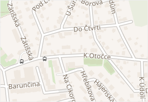 Do čtvrti v obci Praha - mapa ulice